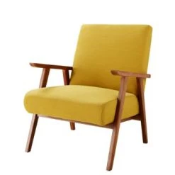 Maisons Du Monde Fauteuils Fauteuil Vintage Jaune Moutarde -Fauteuils, poufs et repose-pieds Soldes fauteuil vintage jaune moutarde hermann 1000 5 10 176023 1 1