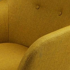Maisons Du Monde Assises Fauteuil Vintage Jaune Olive -Fauteuils, poufs et repose-pieds Soldes fauteuil vintage jaune olive 1000 5 37 166333 3