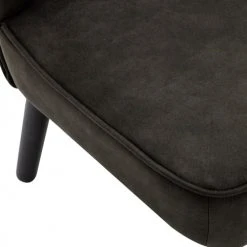 Moloo Fauteuils Fauteuil Vintage Marron Foncé Pieds Bois Noir -Fauteuils, poufs et repose-pieds Soldes fauteuil vintage marron fonce pieds bois noir 3