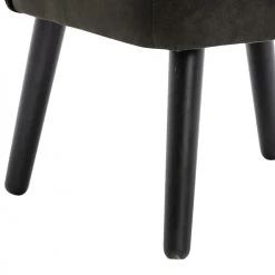 Moloo Fauteuils Fauteuil Vintage Marron Foncé Pieds Bois Noir -Fauteuils, poufs et repose-pieds Soldes fauteuil vintage marron fonce pieds bois noir 5