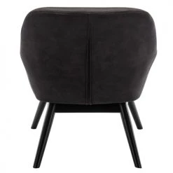 Moloo Fauteuils Fauteuil Vintage Marron Foncé Pieds Bois Noir -Fauteuils, poufs et repose-pieds Soldes fauteuil vintage marron fonce pieds bois noir 8