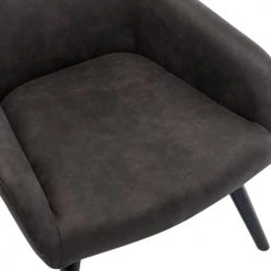 Moloo Fauteuils Fauteuil Vintage Marron Foncé Pieds Bois Noir -Fauteuils, poufs et repose-pieds Soldes fauteuil vintage marron fonce pieds bois noir 9