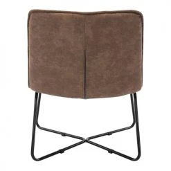 Moloo Fauteuils Fauteuil Vintage Marron Pieds Métal Noir(x2) -Fauteuils, poufs et repose-pieds Soldes fauteuil vintage marron pieds metal noir x2 2