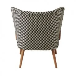 Maisons Du Monde Fauteuils Fauteuil Vintage Motifs Graphiques Noirs Et Blancs -Fauteuils, poufs et repose-pieds Soldes fauteuil vintage motifs graphiques noirs et blancs 1000 2 14 198987 3