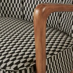 Maisons Du Monde Fauteuils Fauteuil Vintage Motifs Graphiques Noirs Et Blancs -Fauteuils, poufs et repose-pieds Soldes fauteuil vintage motifs graphiques noirs et blancs 1000 2 14 198987 4