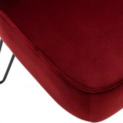 Moloo Fauteuils Fauteuil Vintage Velours Lie De Vin Pieds Métal Noir -Fauteuils, poufs et repose-pieds Soldes fauteuil vintage velours lie de vin pieds metal noir 3