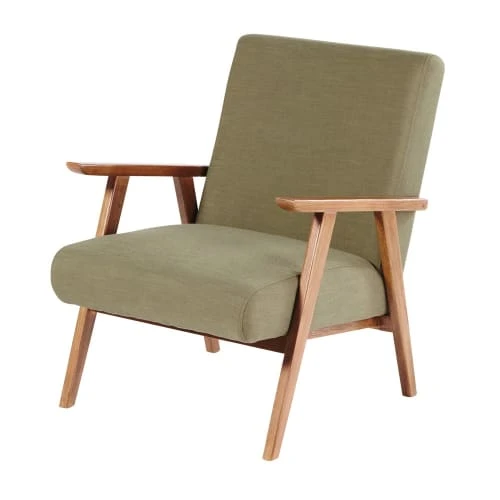 Maisons Du Monde Fauteuils Fauteuil Vintage Vert Kaki 1 Maisons Du Monde Fauteuils Fauteuil Vintage Vert Kaki