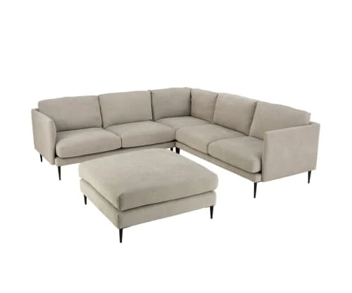 Meubles & Design Poufs Grand Pouf Carré En Tissu Gris 6 Meubles & Design Poufs Grand Pouf Carré En Tissu Gris – Image 6