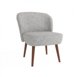 Potiron Paris Fauteuils Petit Fauteuil De Salon En Tissu Gris -Fauteuils, poufs et repose-pieds Soldes petit fauteuil de salon en tissu gris 3