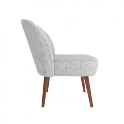 Potiron Paris Fauteuils Petit Fauteuil De Salon En Tissu Gris -Fauteuils, poufs et repose-pieds Soldes petit fauteuil de salon en tissu gris 4