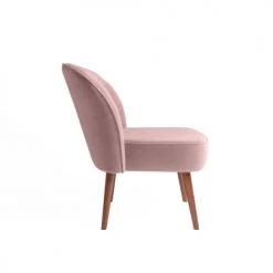 Potiron Paris Fauteuils Petit Fauteuil De Salon En Velours Rose Vintage -Fauteuils, poufs et repose-pieds Soldes petit fauteuil de salon en velours rose vintage 2