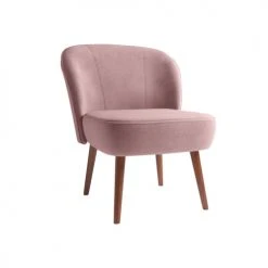 Potiron Paris Fauteuils Petit Fauteuil De Salon En Velours Rose Vintage -Fauteuils, poufs et repose-pieds Soldes petit fauteuil de salon en velours rose vintage 3