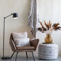 Drawer Poufs Pouf à Motifs D60cm Marron / Blanc -Fauteuils, poufs et repose-pieds Soldes pouf a motifs d60cm marron blanc 5