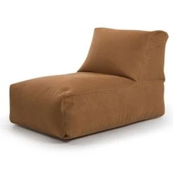 Sitting Point Poufs Pouf Aspect Cuir Surpiqué Coloris Caramel 65x100x65