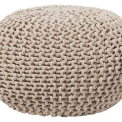 Beliani Poufs Pouf Beige 40 X 25 Cm