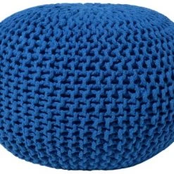 Beliani Poufs Pouf Bleu 50 X 35 Cm