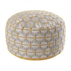 Maisons Du Monde Poufs Pouf Brodé à Relief Motifs Graphiques