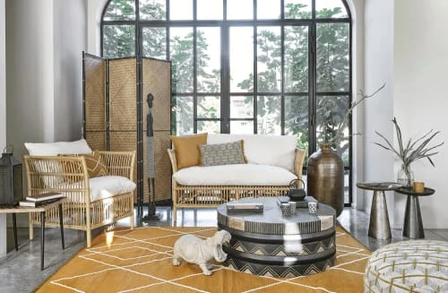 Maisons Du Monde Poufs Pouf Brodé à Relief Motifs Graphiques 3 Maisons Du Monde Poufs Pouf Brodé à Relief Motifs Graphiques – Image 3