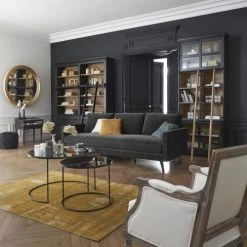 Maisons Du Monde Poufs Pouf Capitonné En Velours Noir -Fauteuils, poufs et repose-pieds Soldes pouf capitonne en velours noir 1000 10 4 176878 6