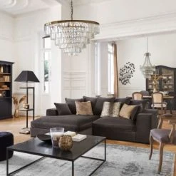 Maisons Du Monde Poufs Pouf Capitonné En Velours Noir -Fauteuils, poufs et repose-pieds Soldes pouf capitonne en velours noir 1000 10 4 176878 7