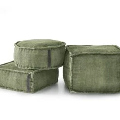 RNT By Really Nice Things Poufs Pouf Carré En Coton Revêtu Effet Lavé Vert. 8 RNT By Really Nice Things Poufs Pouf Carré En Coton Revêtu Effet Lavé Vert. -Fauteuils, poufs et repose-pieds Soldes pouf carre en coton revetu effet lave vert 2