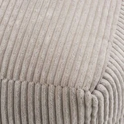 MACABANE Poufs Pouf Carré En Tissu Velours Cotelé Gris Perle -Fauteuils, poufs et repose-pieds Soldes pouf carre en tissu velours cotele gris perle 5