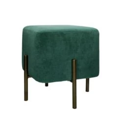 Pomax Poufs Pouf Carré En Velours Vert 7 Pomax Poufs Pouf Carré En Velours Vert -Fauteuils, poufs et repose-pieds Soldes pouf carre en velours vert 4