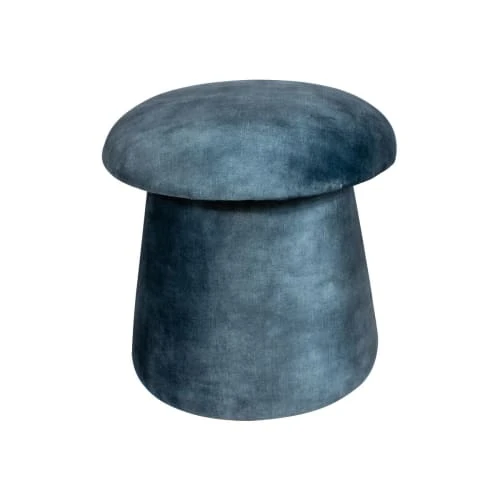 Pirouette Paris Poufs Pouf Champignon En Velours Bleu 1 Pirouette Paris Poufs Pouf Champignon En Velours Bleu