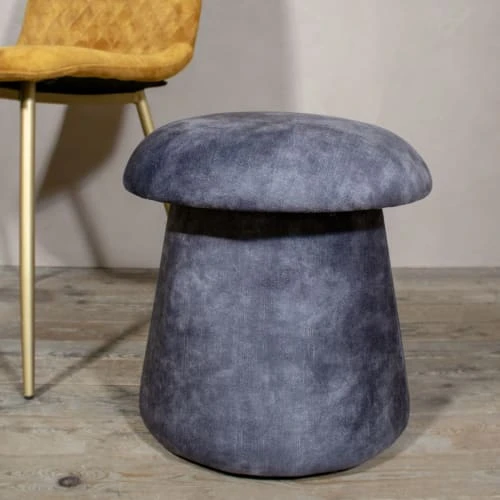 Pirouette Paris Poufs Pouf Champignon En Velours Gris 2 Pirouette Paris Poufs Pouf Champignon En Velours Gris – Image 2