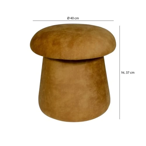 Pirouette Paris Poufs Pouf Champignon En Velours Safran 3 Pirouette Paris Poufs Pouf Champignon En Velours Safran – Image 3