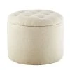 Maisons Du Monde Poufs Pouf Coffre Capitonné Crème