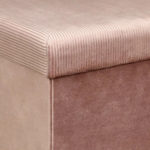 The Home Deco Factory Poufs Pouf Coffre De Rangement Rose Poudré 5 The Home Deco Factory Poufs Pouf Coffre De Rangement Rose Poudré – Image 5