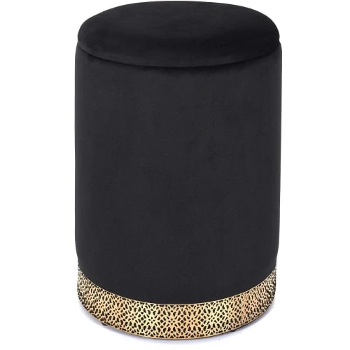 The Home Deco Factory Poufs Pouf Coffre Mirage Noir 1 The Home Deco Factory Poufs Pouf Coffre Mirage Noir