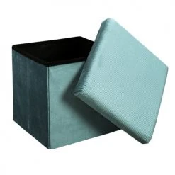 The Home Deco Factory Poufs Pouf Coffre Pliable En Velours Design L. 38 X H. 38 Cm Bleu 10 The Home Deco Factory Poufs Pouf Coffre Pliable En Velours Design L. 38 X H. 38 Cm Bleu -Fauteuils, poufs et repose-pieds Soldes pouf coffre pliable en velours design l 38 x h 38 cm bleu 4