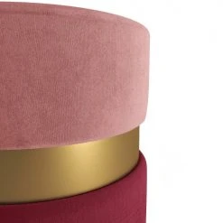 Potiron Paris Poufs Pouf Contemporain, Bicolore Rouge -Fauteuils, poufs et repose-pieds Soldes pouf contemporain bicolore rouge 3