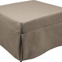 Dmora Poufs Pouf Convertible En Lit En Tissu Gris Tourterelle