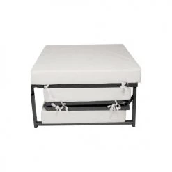 Dmora Poufs Pouf Convertible En Lit En Tissu Gris Tourterelle -Fauteuils, poufs et repose-pieds Soldes pouf convertible en lit en tissu gris tourterelle 5