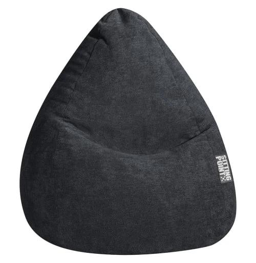 Sitting Point Poufs Pouf Design D'intérieur En Velours Noir 1 Sitting Point Poufs Pouf Design D'intérieur En Velours Noir