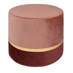 Maisons Du Monde Poufs Pouf Effet Velours Rose Et Doré