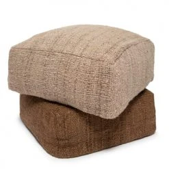 Bazar Bizar Poufs Pouf En Coton Beige -Fauteuils, poufs et repose-pieds Soldes pouf en coton beige 5