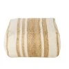 Maisons Du Monde Poufs Pouf En Coton Et Chanvre Beige Et écru