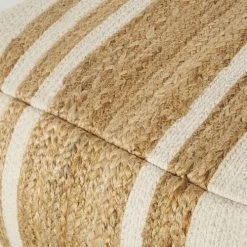 Maisons Du Monde Poufs Pouf En Coton Et Chanvre Beige Et écru -Fauteuils, poufs et repose-pieds Soldes pouf en coton et chanvre beige et ecru 1000 15 35 225248 3