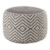 Maisons Du Monde Poufs Pouf En Coton Gris Et Blanc