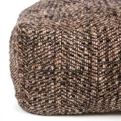 Bazar Bizar Poufs Pouf En Coton Noir Et Cuivre -Fauteuils, poufs et repose-pieds Soldes pouf en coton noir et cuivre 3
