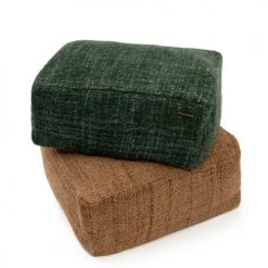 Bazar Bizar Poufs Pouf En Coton Vert -Fauteuils, poufs et repose-pieds Soldes pouf en coton vert 2