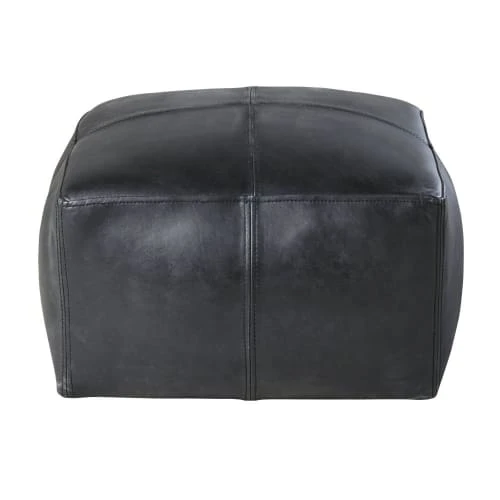 Maisons Du Monde Poufs Pouf En Cuir De Buffle Noir 1 Maisons Du Monde Poufs Pouf En Cuir De Buffle Noir