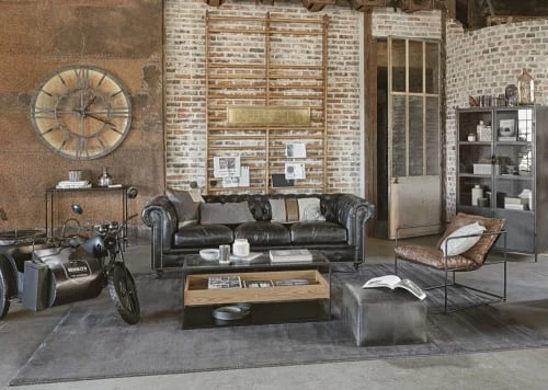 Maisons Du Monde Poufs Pouf En Cuir De Buffle Noir 6 Maisons Du Monde Poufs Pouf En Cuir De Buffle Noir – Image 6