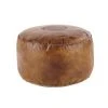 Maisons Du Monde Poufs Pouf En Cuir De Chèvre Marron