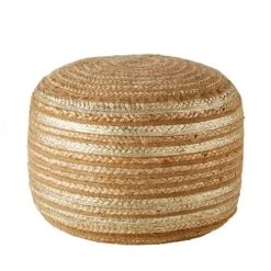 Maisons Du Monde Poufs Pouf En Jute Imprimé Doré