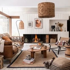 Maisons Du Monde Poufs Pouf En Jute Tressée à La Main Et Coton Noir Et Beige -Fauteuils, poufs et repose-pieds Soldes pouf en jute tressee a la main et coton noir et beige 1000 15 28 227373 4